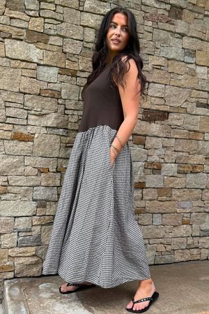 Arbi Gingham Magic Sundress Chocolate